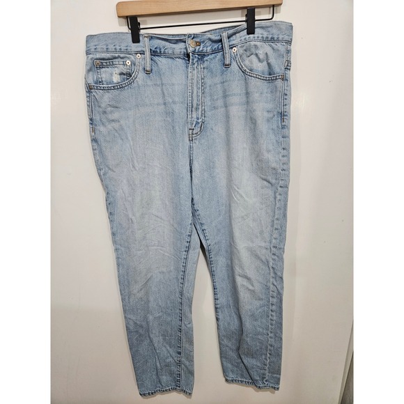 Madewell Denim - Madewell The Perfect Summer Jean 33 Light Wash High Rise Straight Leg Jeans